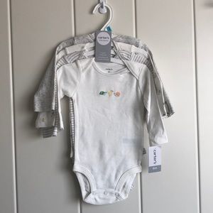 Carters long sleeve bodysuits (4 pack) - 6 months